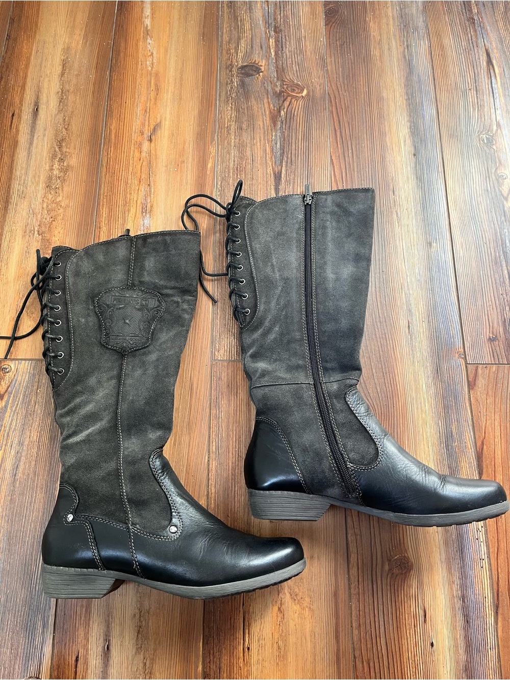 PIKOLINOS Black Suede and Leather Boots